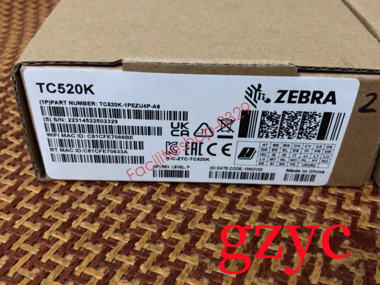 ZEBRA TC520K-1PEZU4P-A6 Scanner