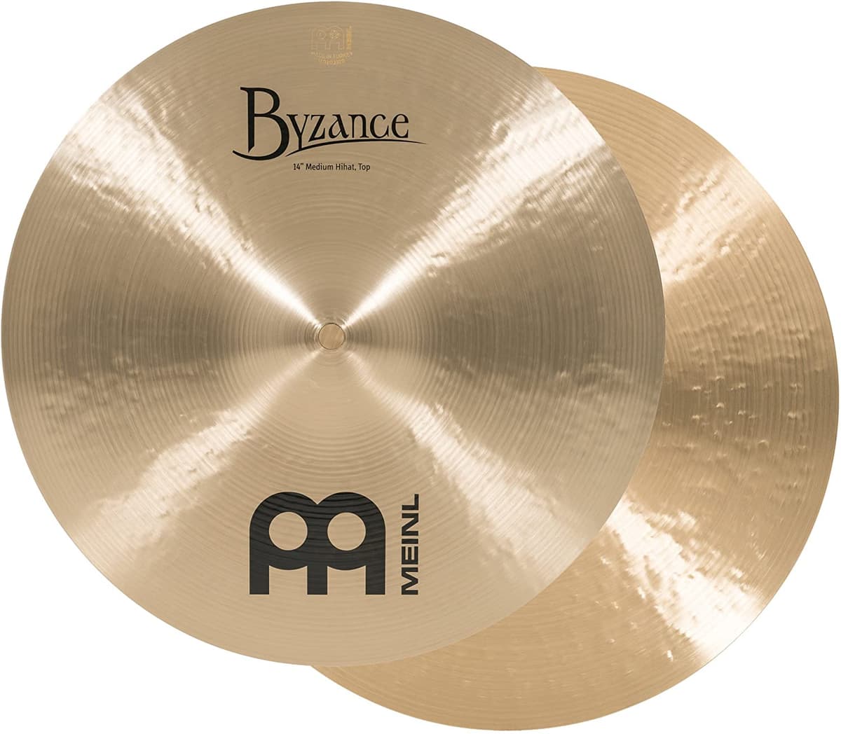 Meinl Cymbals B14MH Byzance Par de Platillos Hi-Hat Medium Tradicionales de 14 Pulgadas (VIDEO)