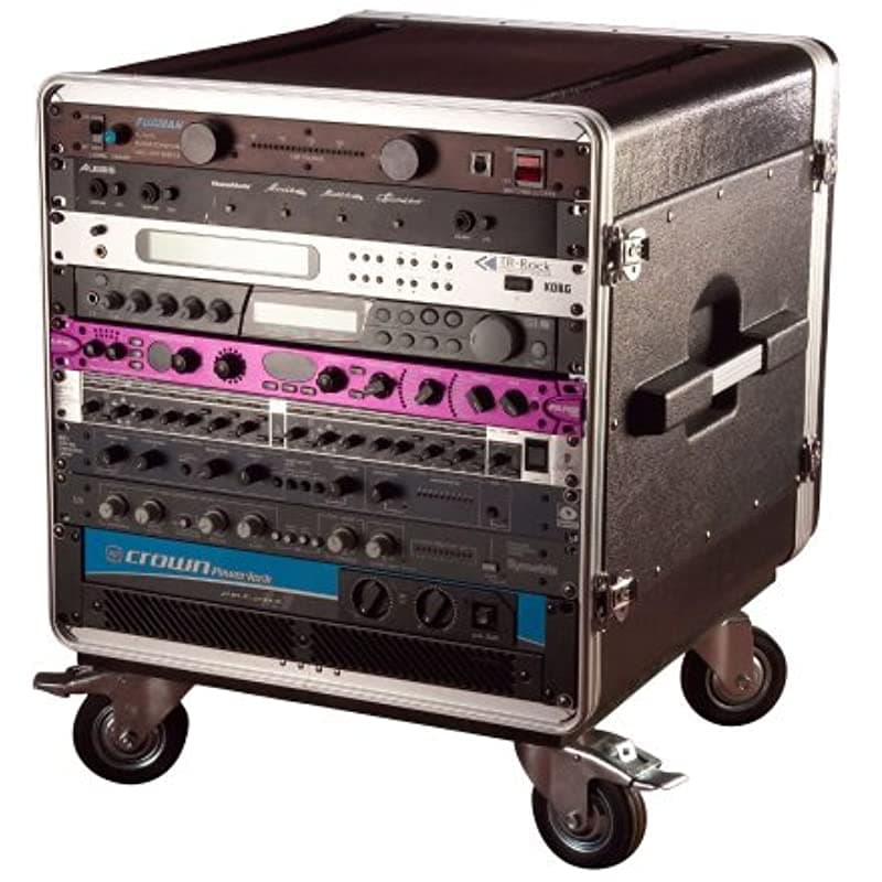 Gator Cases - Carcasa Ligera Para Consola Moldeada Ata Con Ruedas De Alta Resistencia 20.9 In 10 U (Grc-Base-10)