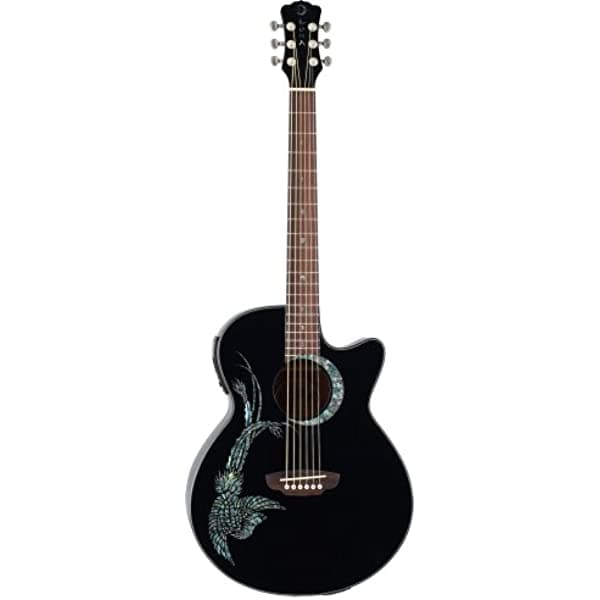 Luna Fauna Phoenix Guitarra Acústica Negro FAUPHXBLK