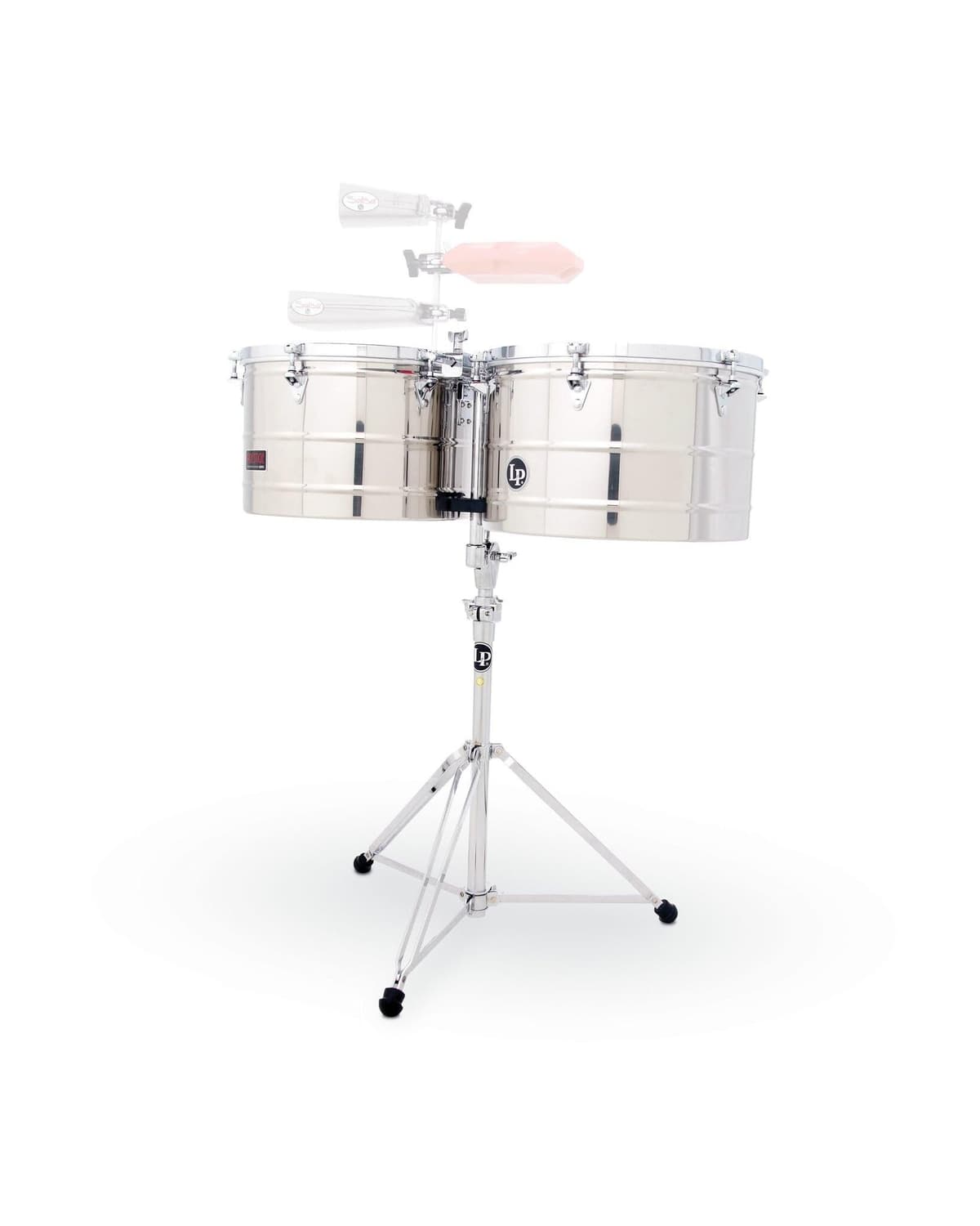 Latin Percussion LP1516-S Timbal de acero inoxidable para percusión latina, sonido brillante y duradero