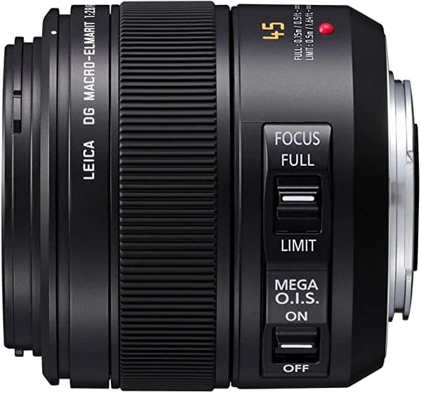 Panasonic Lumix G Leica Dg - Lente Macro De Casco (1.772 In F2.8 Asph. Microobjetivo Profesional Sin Espejo Cuatro Tercios Megapíxeles Ópticos H-Es045) Color Negro