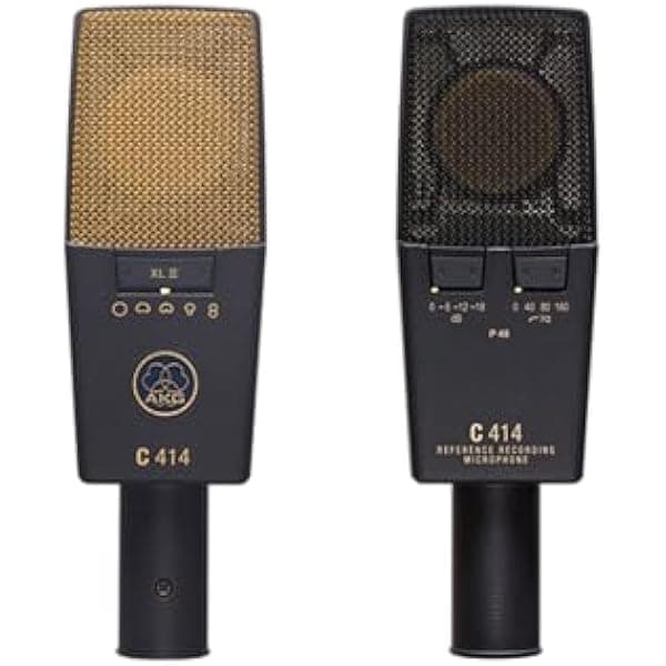 AKG Pro Audio Micrófono de condensador vocal estereoset C414 XLII, multipatrón, par emparejado 3059X00240