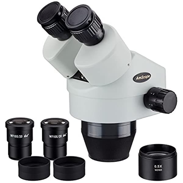AmScope SM3545B 35X-45X cabezal estéreo binocular de microscopio con zoom