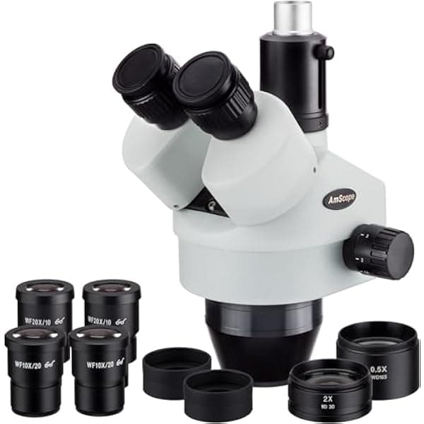 AmScope SM35180T 3.5X-180X cabezal estéreo de microscopio trinocular con zoom