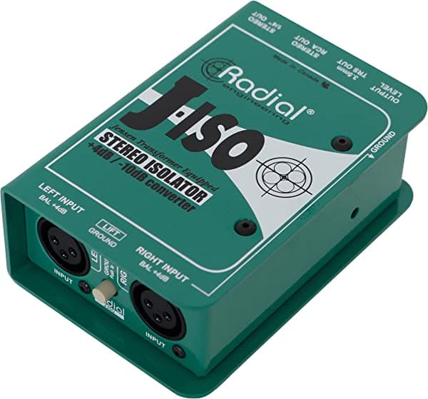 Radial Engineering J-ISO transformador Jensen equipado con aislamiento estéreo + convertidor de 4 dB a -10dB R800 1025