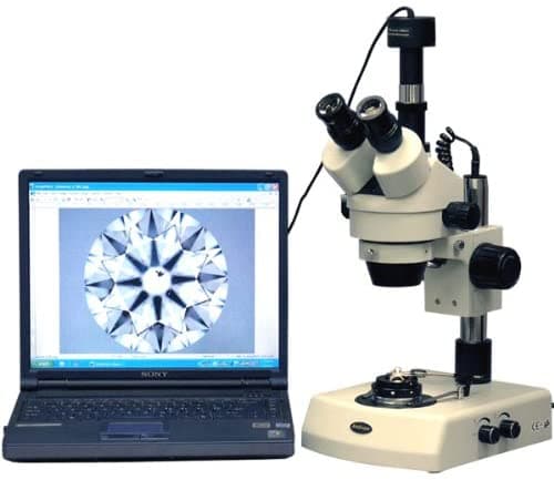 Amscope Sm-2Tz-Dk-10M Microscopio Digital Con Zoom Estéreo Trinocular Ocular Wh10X Aumento 3.5X-90X Objetivo De Zoom 0.7X-4.5X Iluminación Halógena Superior E Inferior Soporte Para Pilar 110V-120V Incluye Condensador De Campo Oscuro Lentes De Barlow 0.5X Y 2.0X Y Cámara De 10 Mp Con Lente De Reducción Y Software