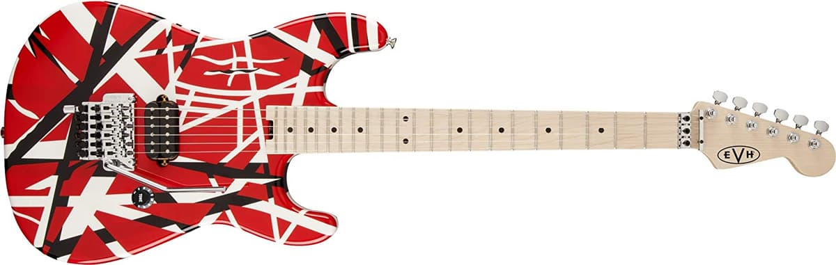EVH Striped Series Guitarra Eléctrica Rayas Negras y Rojas 5107902503