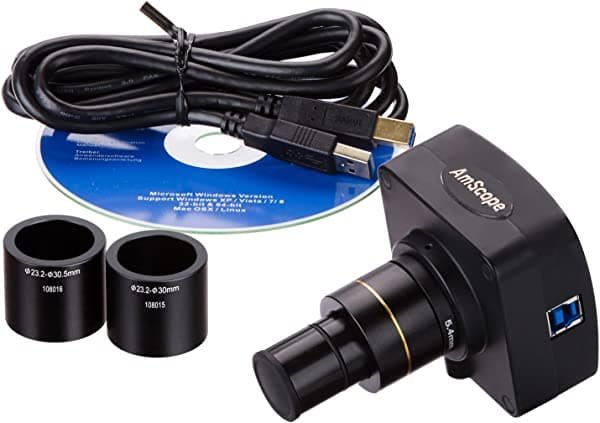 Amscope Mu1003 10 Mp Usb3.0 En Tiempo Real Vídeo En Directo Microscopio Cámara Digital De 10 Mp