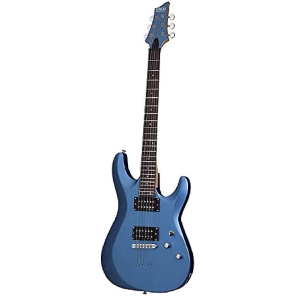 Schecter 430 C-6 Deluxe Guitarra eléctrica de cuerpo sólido, color negro, acabado satinado., SMLB 431