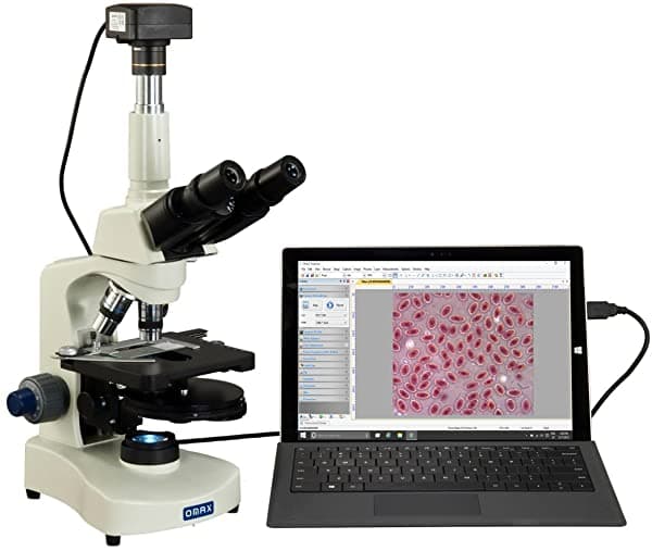 OMAX 40X-2500X Super Speed USB 3.0 de 18 MP Digital Plan Microscopio trinocular de laboratorio LED con contraste de fase M8311Z-PHB1-C180U3