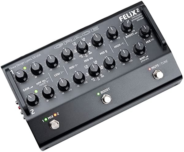 Grace Design Felix - Preamplificador Y Licuadora De Instrumentos De 2 Canales (Negro) FELiX-BK