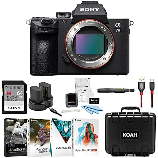 Sony A7 III Kit Esencial de Cámara sin Espejo de Lente Intercambiable Full Frame (9 artículos) ILCE7M3B_K1