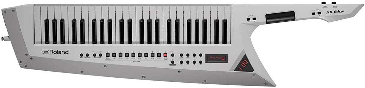 Roland Ax-Edge 49-Key Keytar Velocity Y Canal Después De Tocar El Tacto White Axed-W-W AX-Edge-W