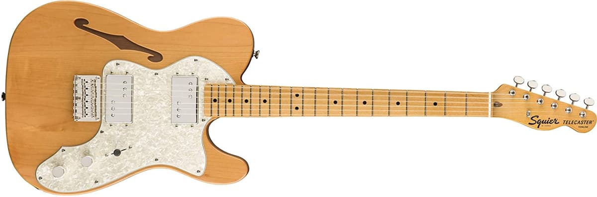 Fender Squier Classic Vibe 70s Telecaster Thinline - Guitarra Eléctrica con Garantía de 2 Años, Natural, Diapasón de Arce 374070521