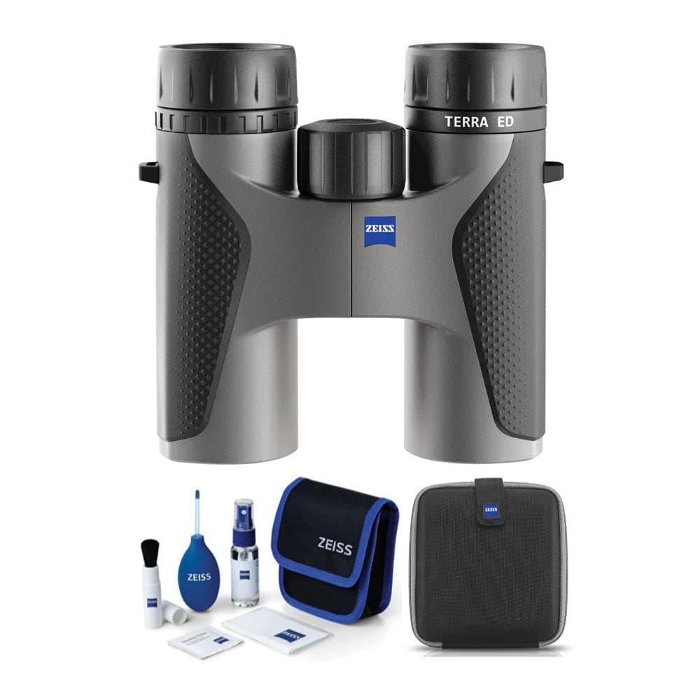 ZEISS Terra ED 8x32 Binoculares, Gris, con Kit de Limpieza de Lentes ZEISS 5232039907_K1