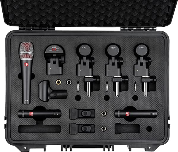 SE ELECTRONICS - V Pack Club con V Kick, 2 V Beat con abrazaderas, V7 X y un par de SE7 con estuche