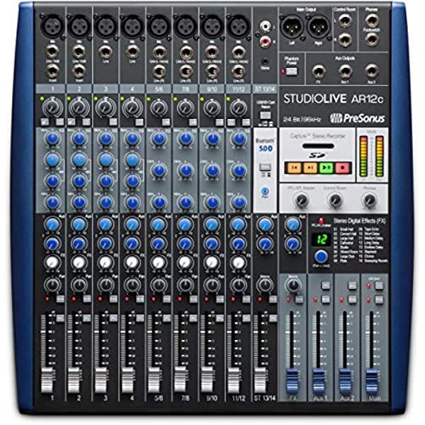 Presonus Studiolive Ar12C - Mezclador De Rendimiento Digital Híbrido Usb-C De 14 Canales Sin Alimentación