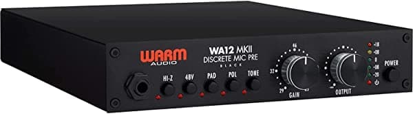 Warm Audio WA12 MKII - Preamplificador de micrófono de un solo canal e instrumento DI- negro WA12 MKII Black