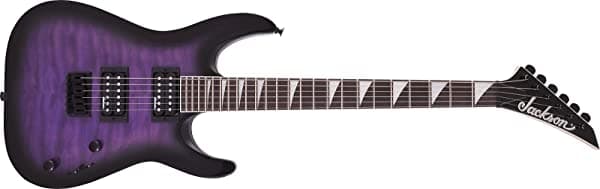 Jackson JS Series Dinky Arch Top JS32Q DKA HT Guitarra Eléctrica Diapasón de Amaranto Transparent Purple Burst JS32QDKAHTTRSPRBRST