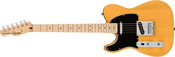 Fender Squier Affinity Series Telecaster Guitarra Eléctrica, con Garantía de 2 Años, Color Rubio Caramelo, Diapasón de Arce, para Zurdos 378213550