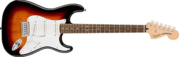 Squier by Fender Affinity Series Stratocaster, diapasón de laurel indio, 3 colores Sunburst 378000500