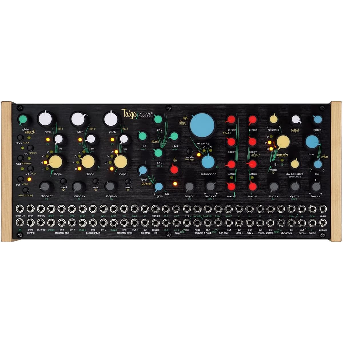 Pittsburgh Modular Synthesizers Taiga sintetizador analógico semimodular parafónico, compatible Eurorack, desktop con patchbay