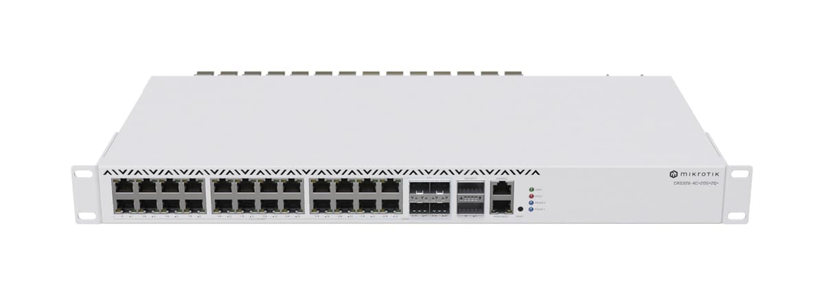 MikroTik Cloud Router Switch CRS326-4C+20G+2Q+RM, 20x SFP+, 2x QSFP+, RouterOS v7, rack 1U, switch L3 administrable