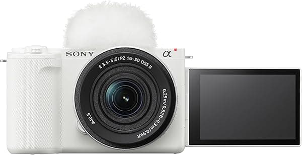 Sony Alpha ZVE10 II - Cámara Mirrorless con Lentes Intercambiables APS-C para Creadores de Contenido - Blanco - con Lente ZVE10M2KW