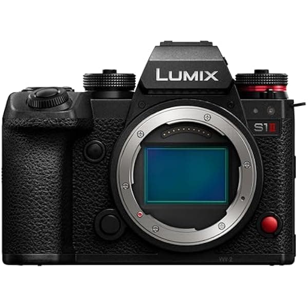 Panasonic LUMIX S1 II DC-S1M2 cámara mirrorless full frame 6K 24.1MP, 5.1K 60p open gate, 15 pasos, ProRes RAW HQ interno, L-Mount