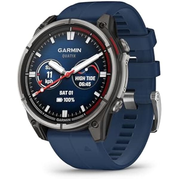 Garmin quatix 8 47 mm - Reloj GPS marino, AMOLED brillante, control de chartplotter, linterna integrada, salud y bienestar 24/7