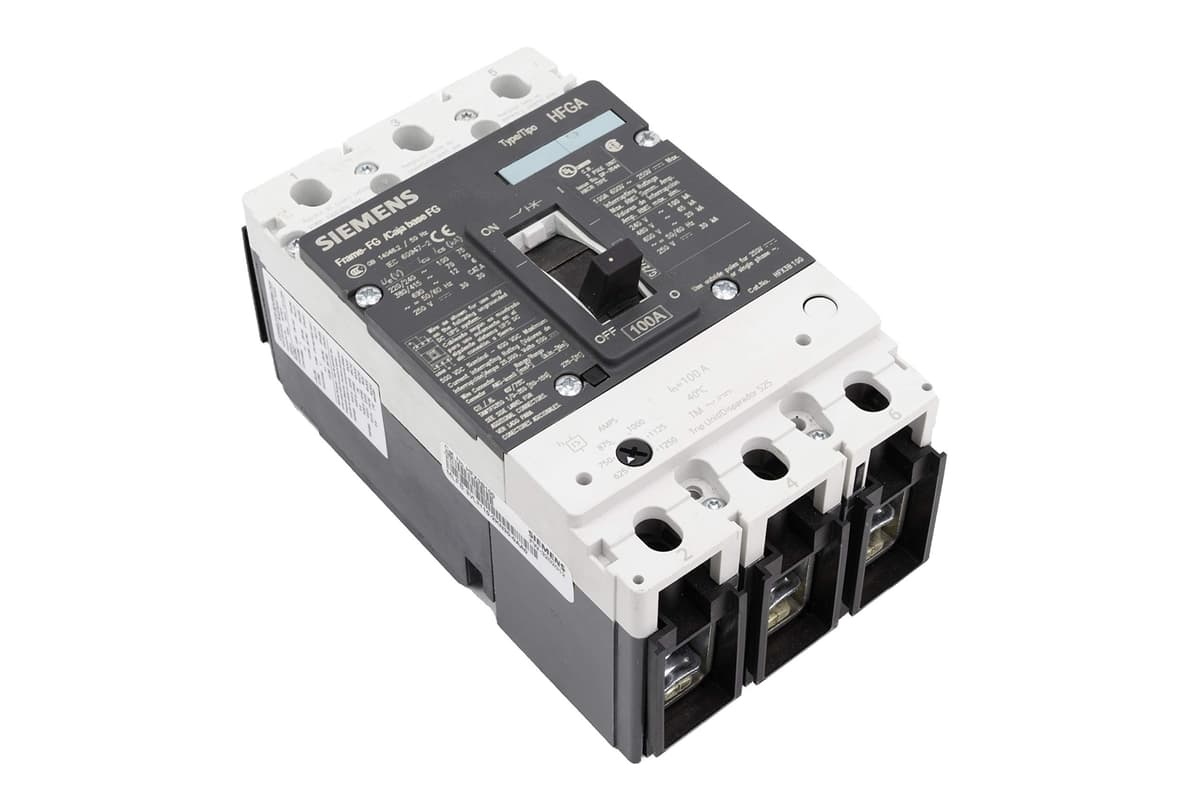 Siemens HFX3B100 disyuntor clase H VL 100A 3 polos 65kA 480V 50/60Hz