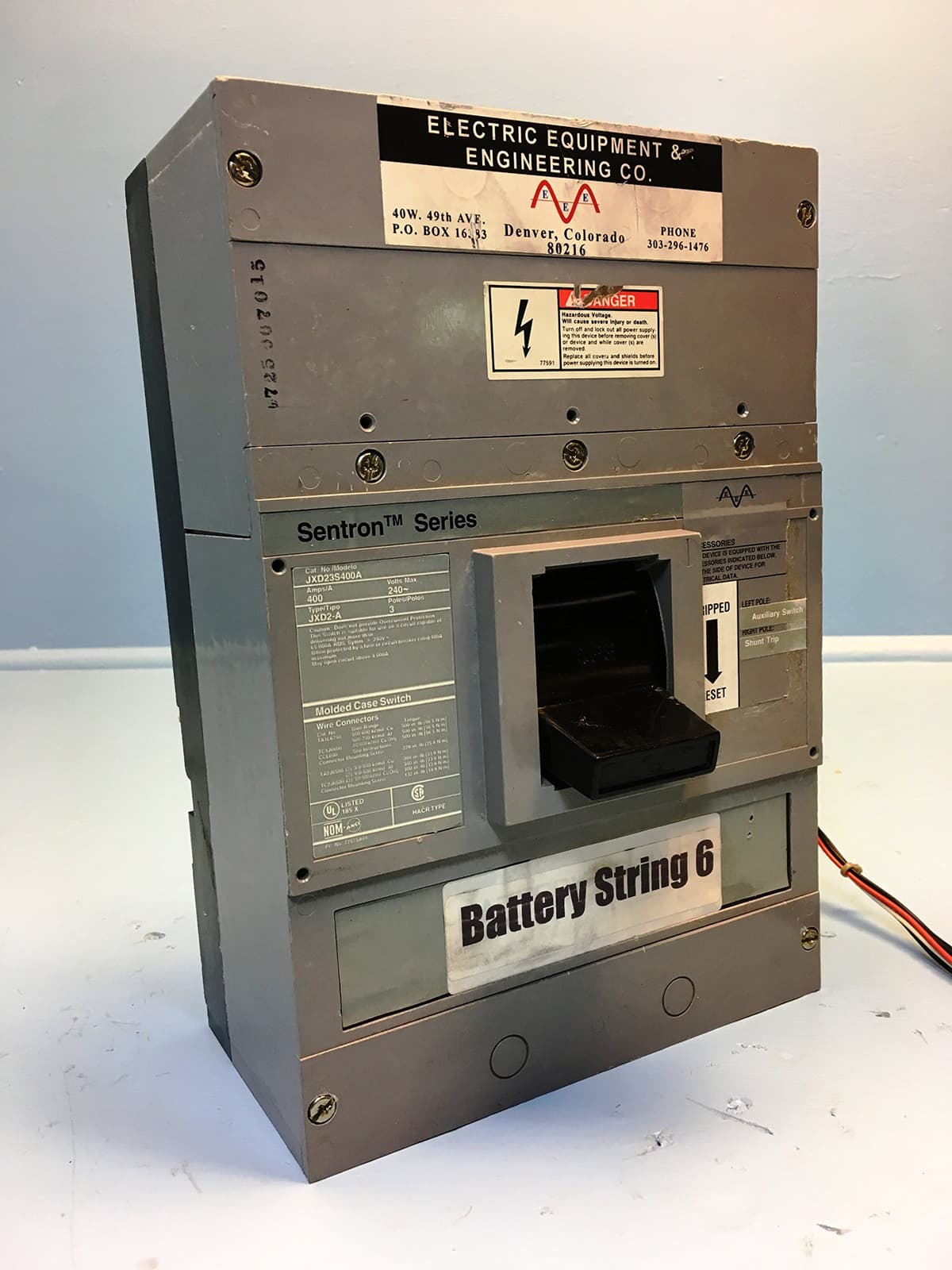 SIEMENS JXD23S400A interruptor automático 400A 240V 3 polos usado breaker industrial tablero distribución eléctrica