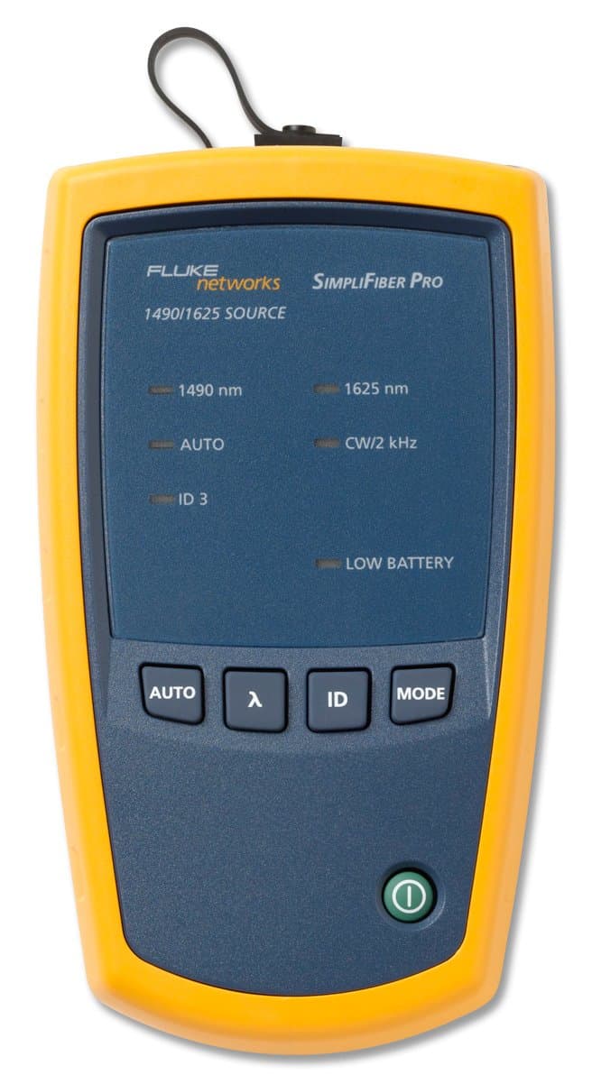 Fluke Networks SimpliFiber Pro SFSINGLEMODE2 Fuente de Luz Láser Monomodo 1490/1625 nm para pruebas de fibra óptica