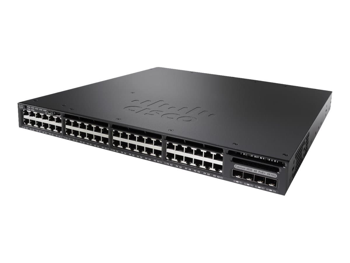 Cisco Catalyst WS-C3650-48PWD-S Switch PoE+ 48 Puertos 775W Gigabit Uplink 10G LAN Base Apilable Empresarial