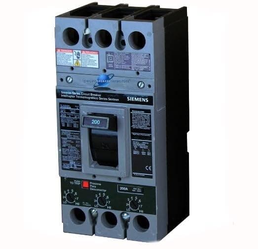 SIEMENS HHFXD63B250 breaker HHFD6 3P 600V 250A FX, interruptor automático negro, termomagnético, 3 polos, 250 amperes, 600 volts