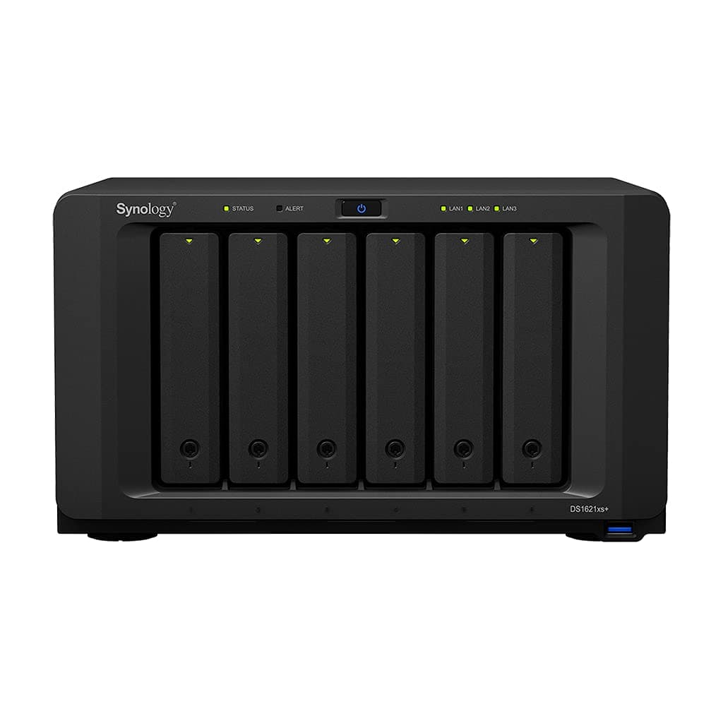 Synology DiskStation DS1621xs+ NAS, Xeon 2.2GHz, 32GB RAM, 6TB SSD, 1TB M.2 NVMe, 10GbE, DSM