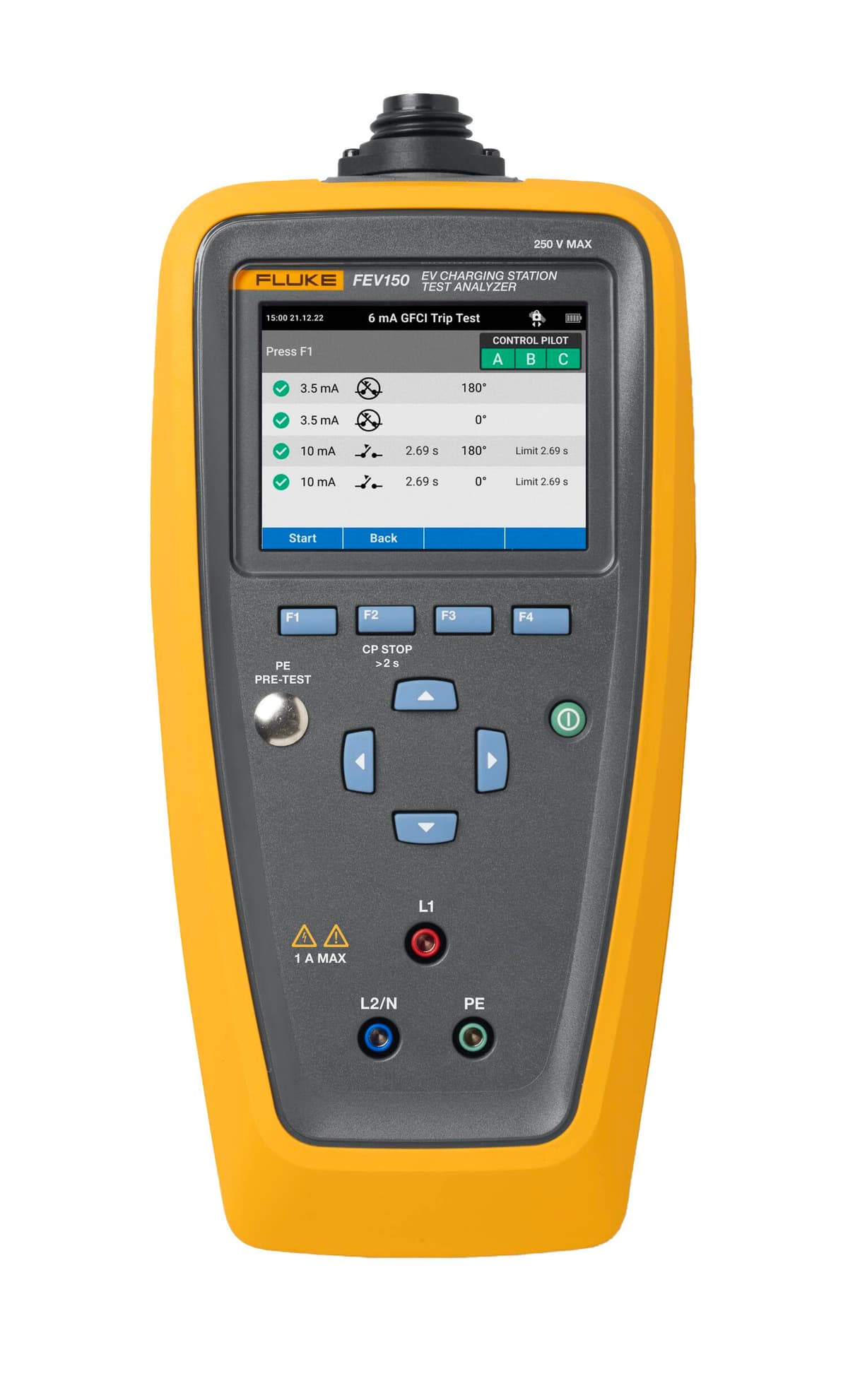 Fluke FEV150/TY1/TSL PRO Analizador de Estaciones de Carga EV con Conectores Tipo 1 y Tesla + Licencia de Software TruTest (5590654) FLK-FEV150/TY1/TSL PRO