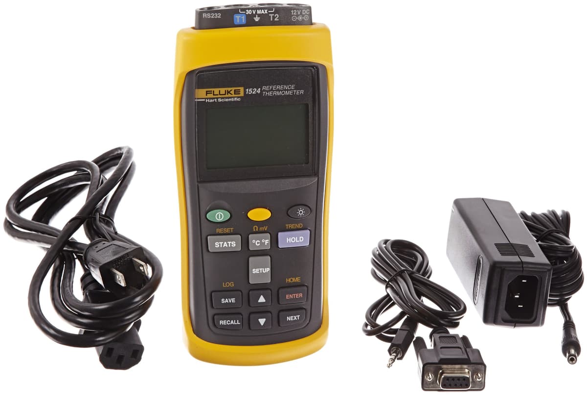 Fluke Calibration 1524-156 Termómetro de Referencia de Calibración, 2 Canales, 115V, Alta Precisión, Industrial, Laboratorio