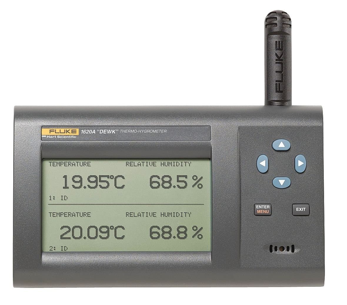 Fluke Calibration 1621A-S-156 Termohigrómetro Digital DewK con Kit de Valor y Sensor de Precisión Estándar, Precisión de Temperatura ±0.25°C, 115V