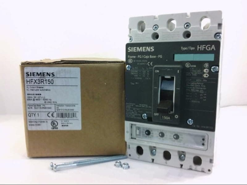 SIEMENS HFX3R150 Interruptor Termomagnético 3 Polos 150A 65kA Sin Bornes Circuit Breaker