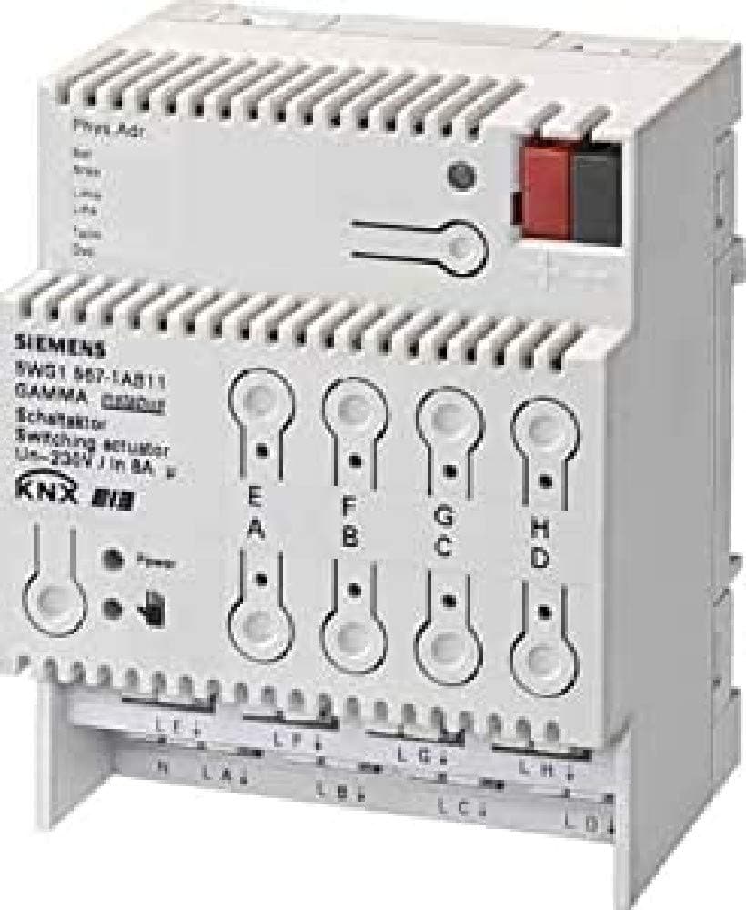 Siemens N567 5WG1567-1AB11 - Actuador 230V AC 8A, 4 Módulos, Automatización KNX