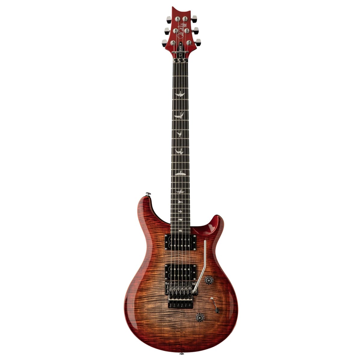 PRS SE Custom 24 Semi-Hollow Piezo Guitarra Eléctrica, Charcoal Cherry Burst, Pastilla Piezo, Semihueca, PRS Guitars, Modelo 109630::CG: