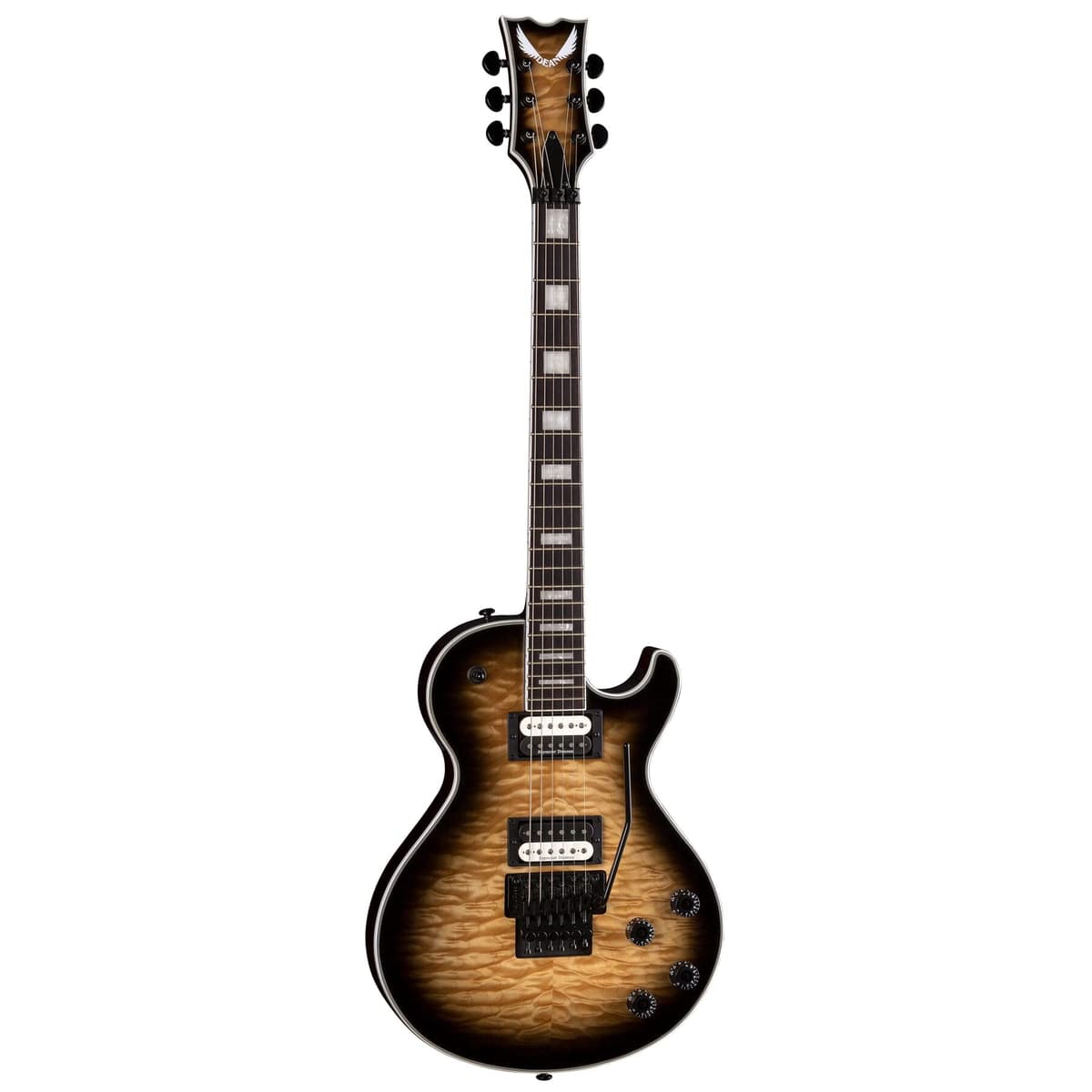 Dean Guitars TB Select Floyd QM TBSELFQMNBST - Guitarra Eléctrica, Puente Floyd Rose, Quilted Maple, Natural Black Burst