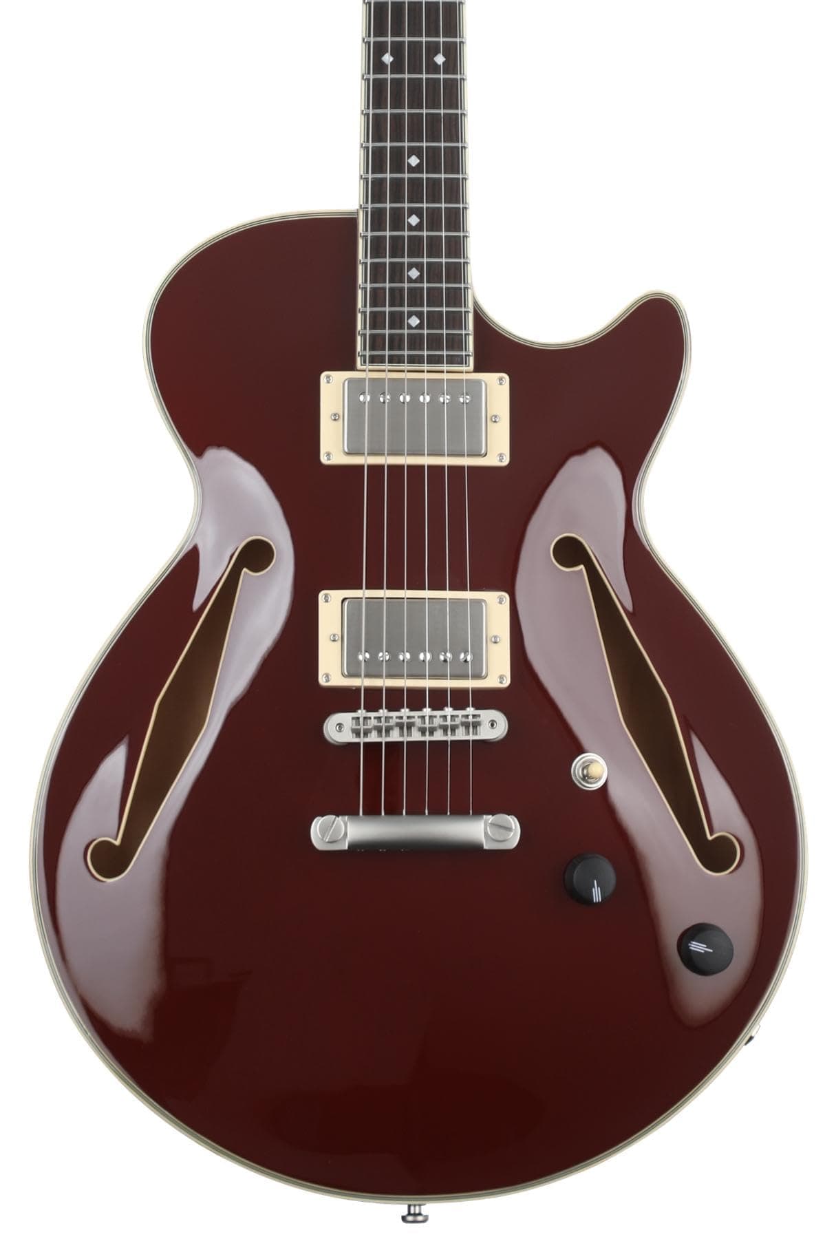 D’Angelico Excel SS Tour Guitarra Eléctrica Semihueca - Solid Wine, Semi-hollowbody, Serie Excel SS Tour, Color Vino Sólido DAESSTSWNSNS