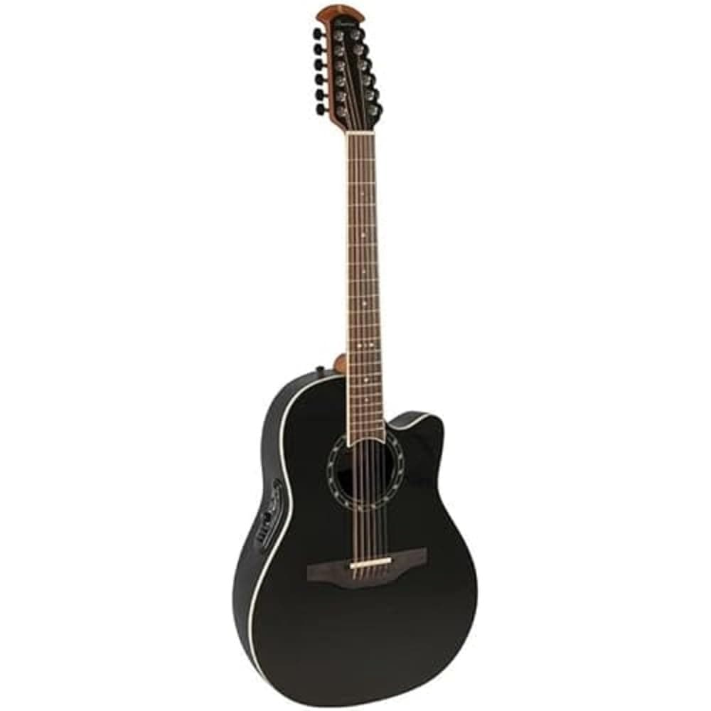 Ovation Pro Series 2751AX-5 Guitarra Electroacústica 12 Cuerdas Balladeer Estándar - Negra