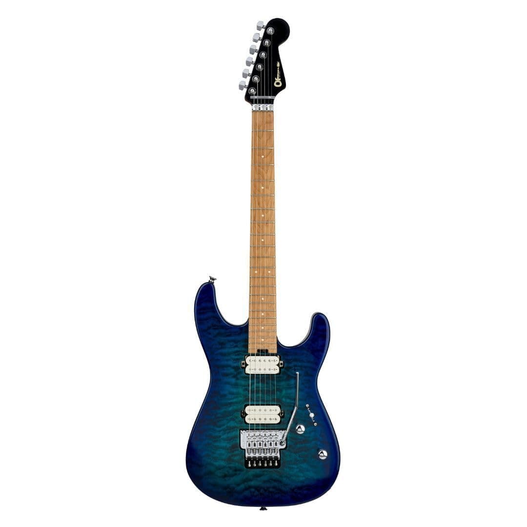Charvel Pro-Mod Plus SD1Q HH FR Guitarra Eléctrica - Chlorine Burst, Doble Humbucker, Floyd Rose, Cuerpo Quilted Maple PMPSD1QHHFRCMCHBST