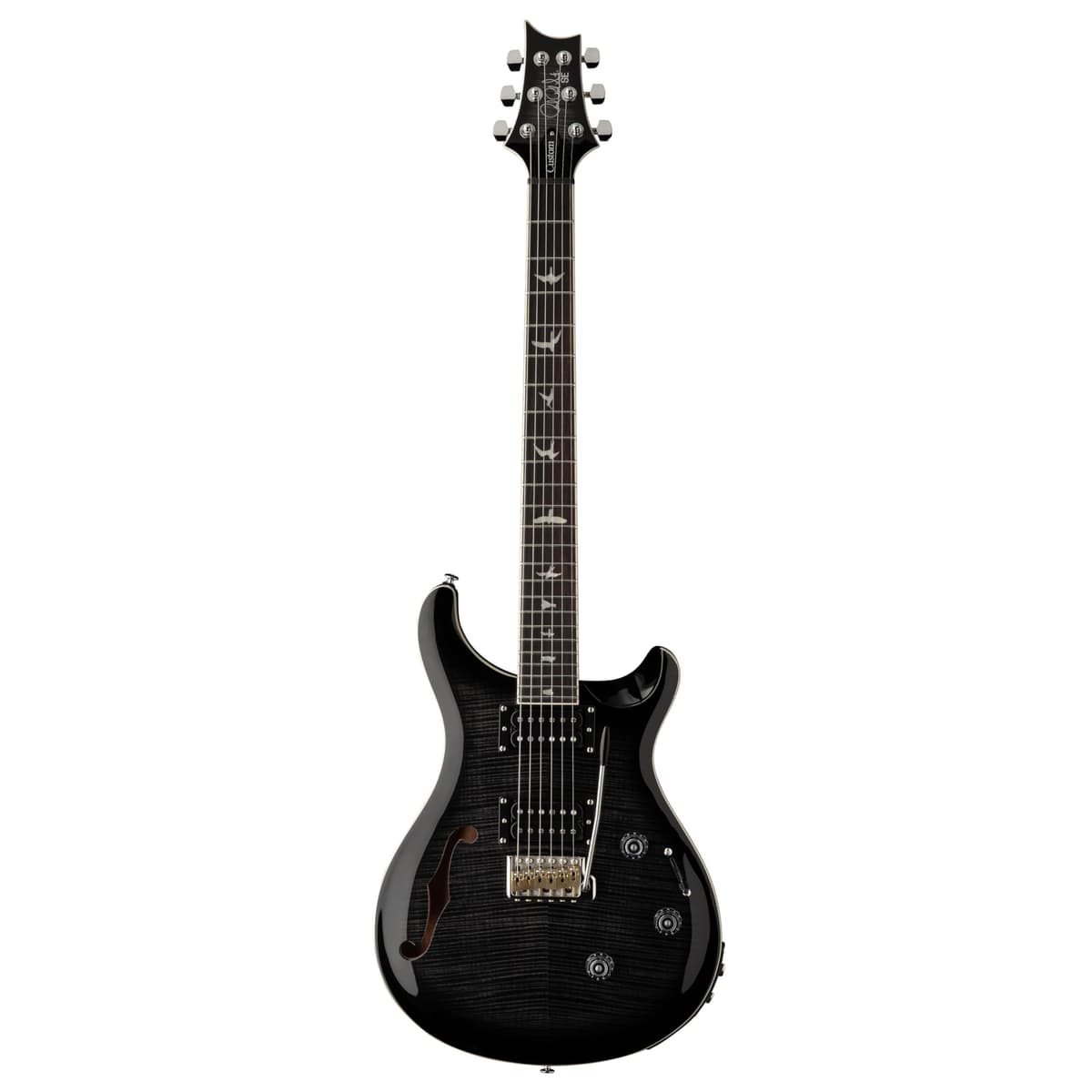 PRS SE Custom 24 Semi-Hollow Piezo guitarra eléctrica semihueca con piezo, Charcoal Burst, PRS Guitars 114300::CA: