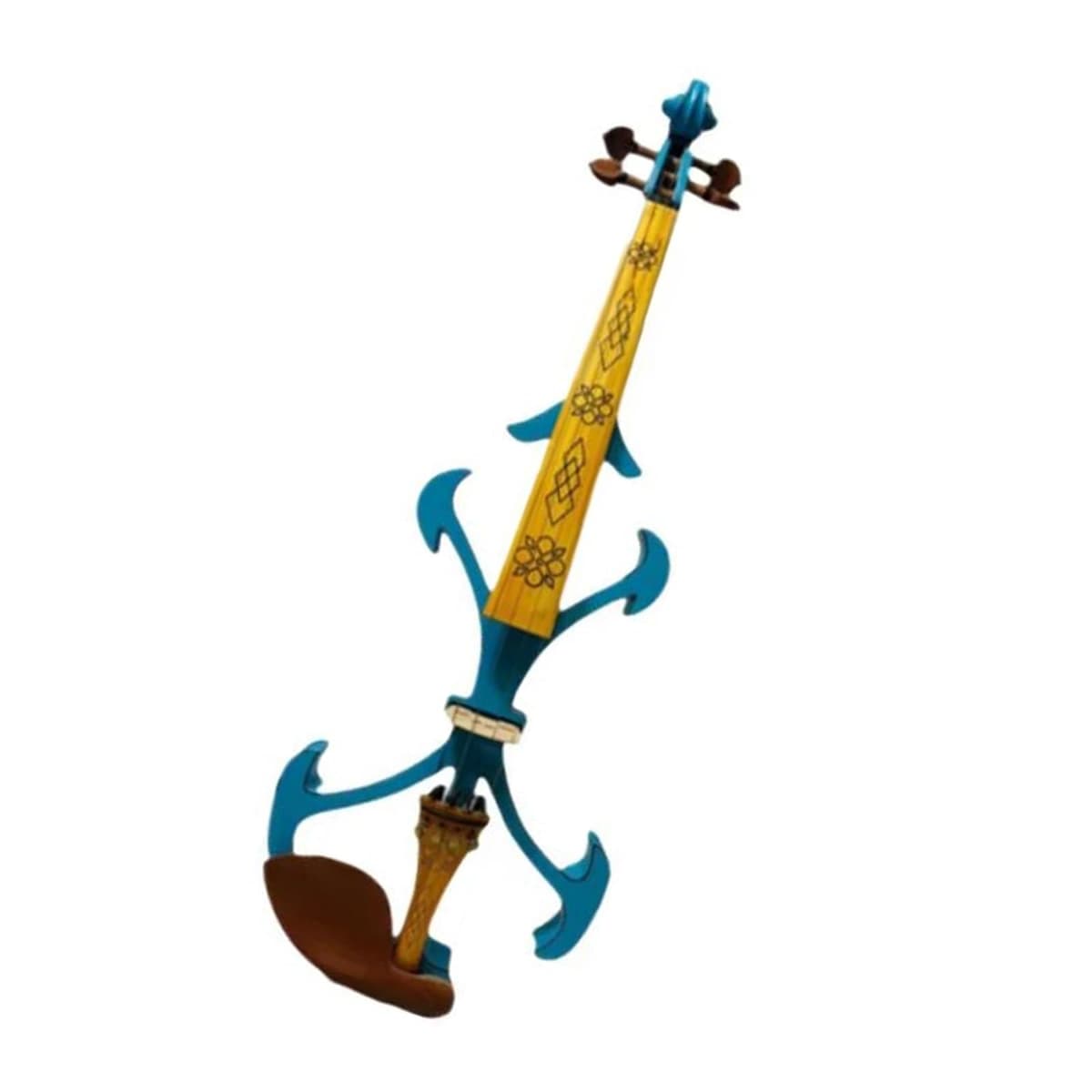 JITAZHIJIA Violín de madera maciza para práctica, instrumento de cuerda color azul