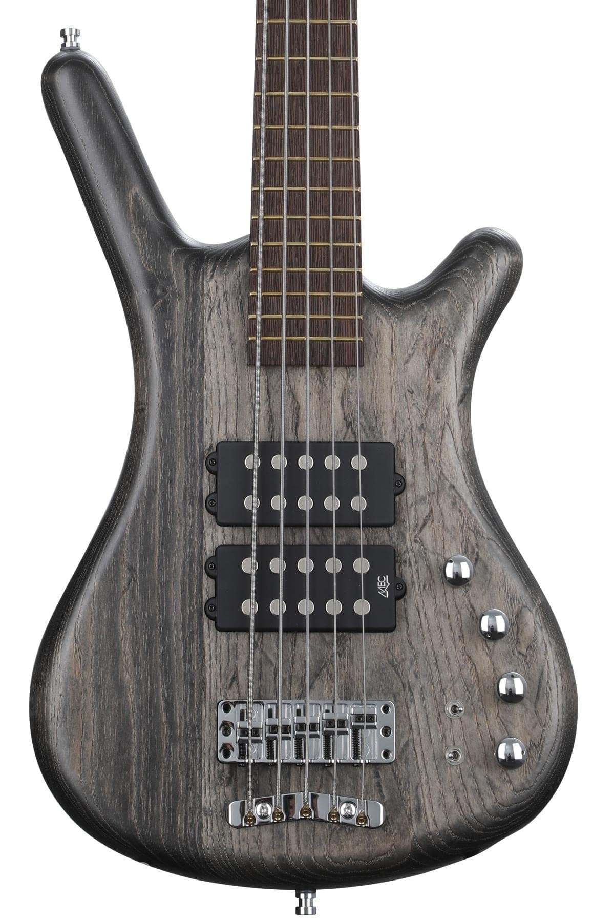 Warwick Pro Series Corvette $$ Bajo Eléctrico de 5 Cuerdas - Nirvana Black Transparent Satin, Ash, GPS1485 03PA ASH FR